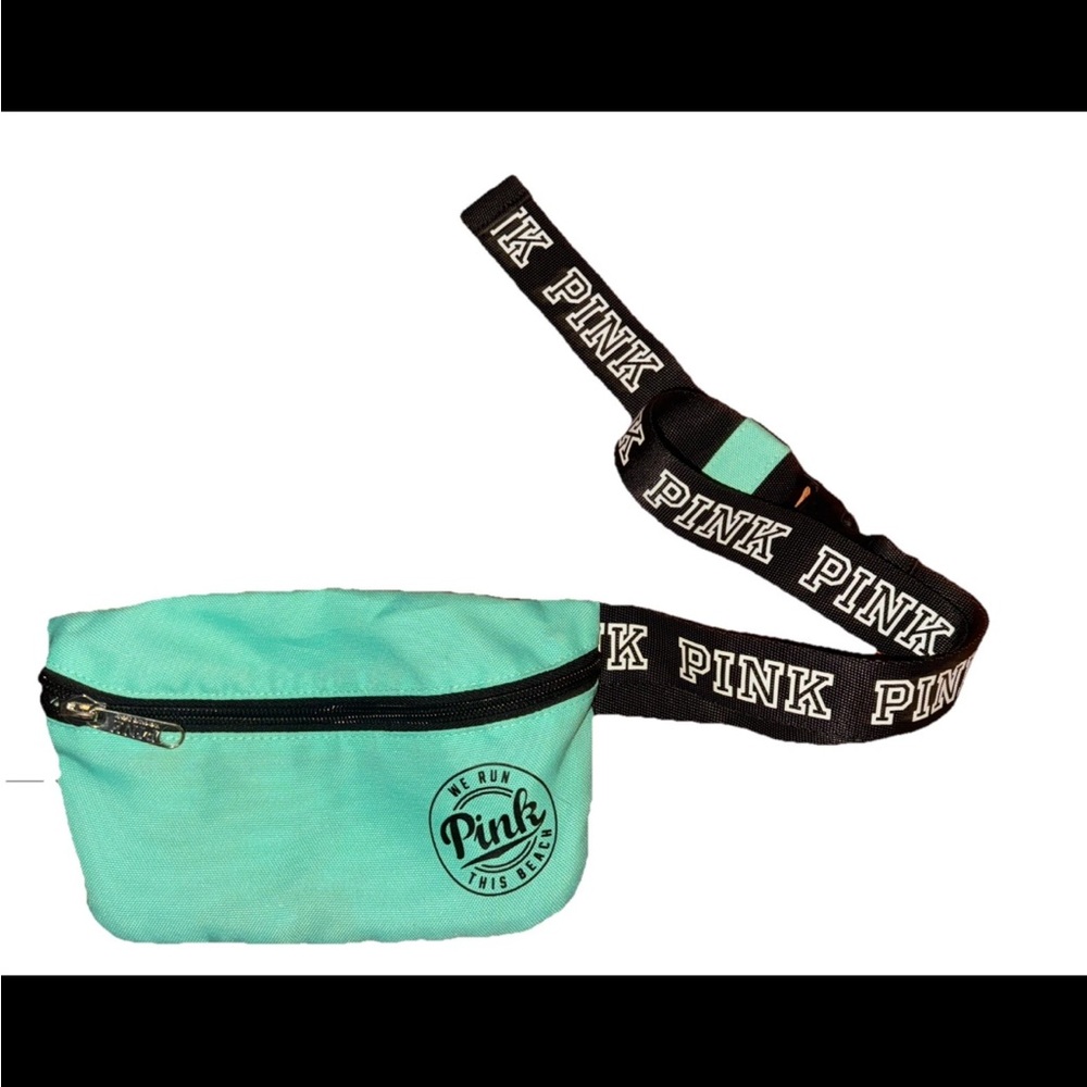 PINK by Victoria’s Secret Fanny Pack Waist Belt Bag Purse Travel Running In Blue